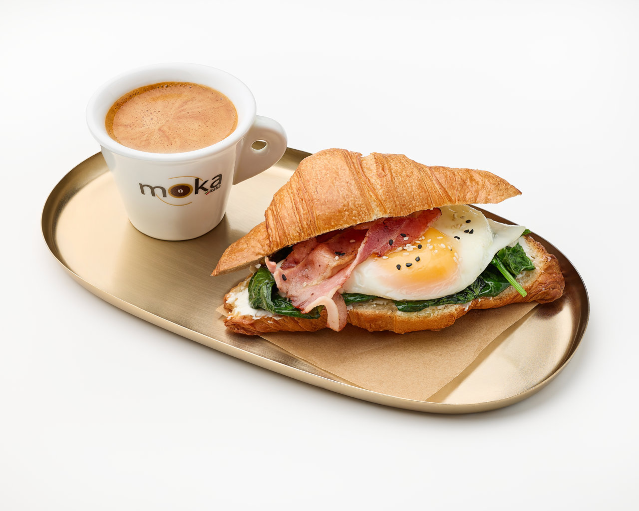 Croissant with Egg & Bacon Combo