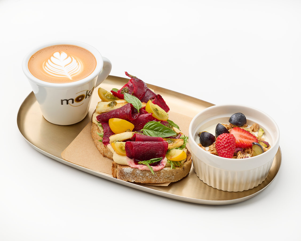 Hummus & Beetroot Bruschetta Combo