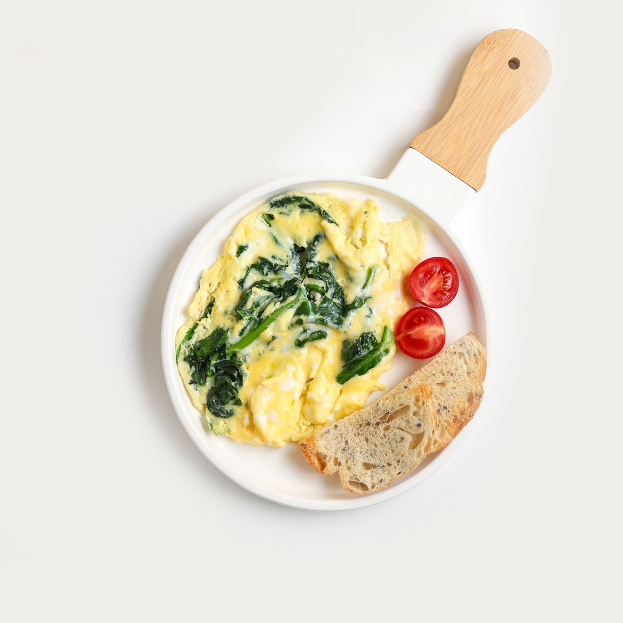 Omelet with spinach