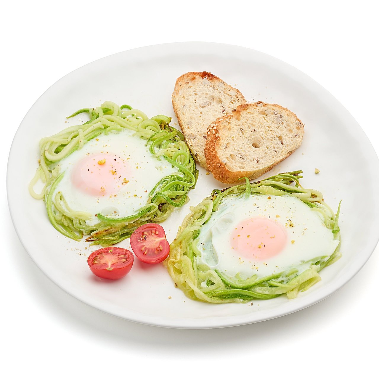 Omelette with courgette