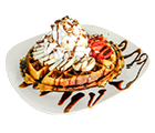 <h3> Sweetest corner in the the city </h3>
<p>You can taste waffles, crepes, bubble waffle and pancakes, baked on the spot with various juicy sauces and fruits.
</p>